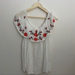 Women’s white off the shoulder top